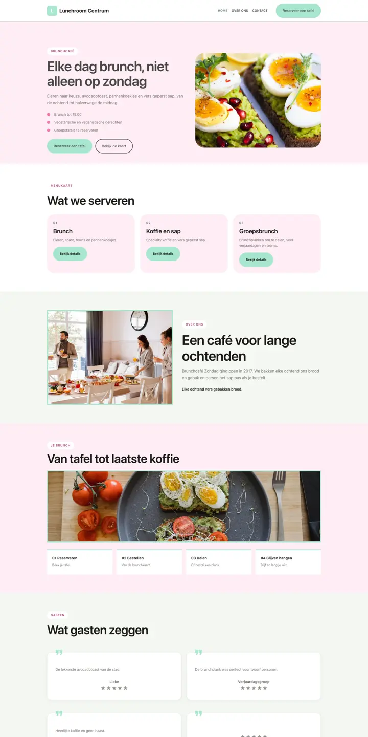 Esempio di un sito web per bistrot