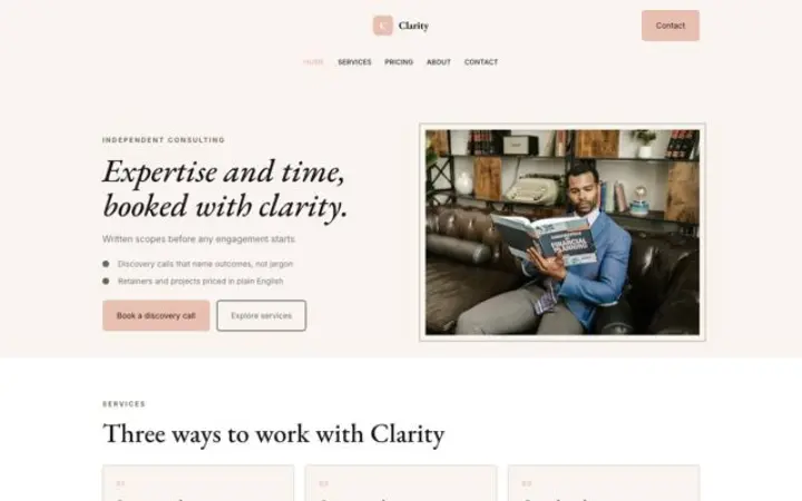 Sito web per consulenza
