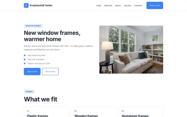 Sito web per installazione infissi