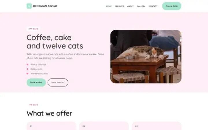 Tema Kattencafé Spinsel